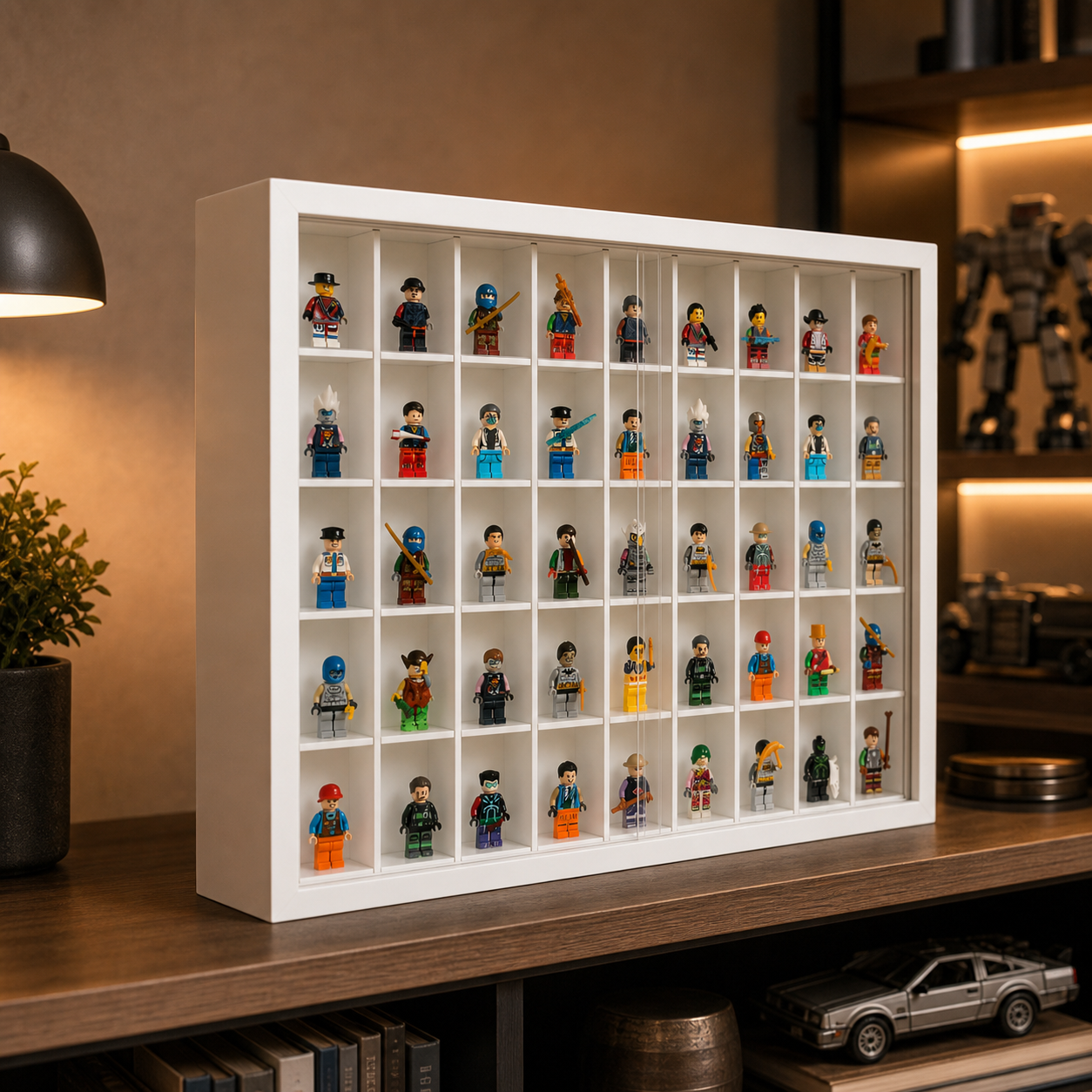 Expositor de Acr&iacute;lico - 50 Minifiguras