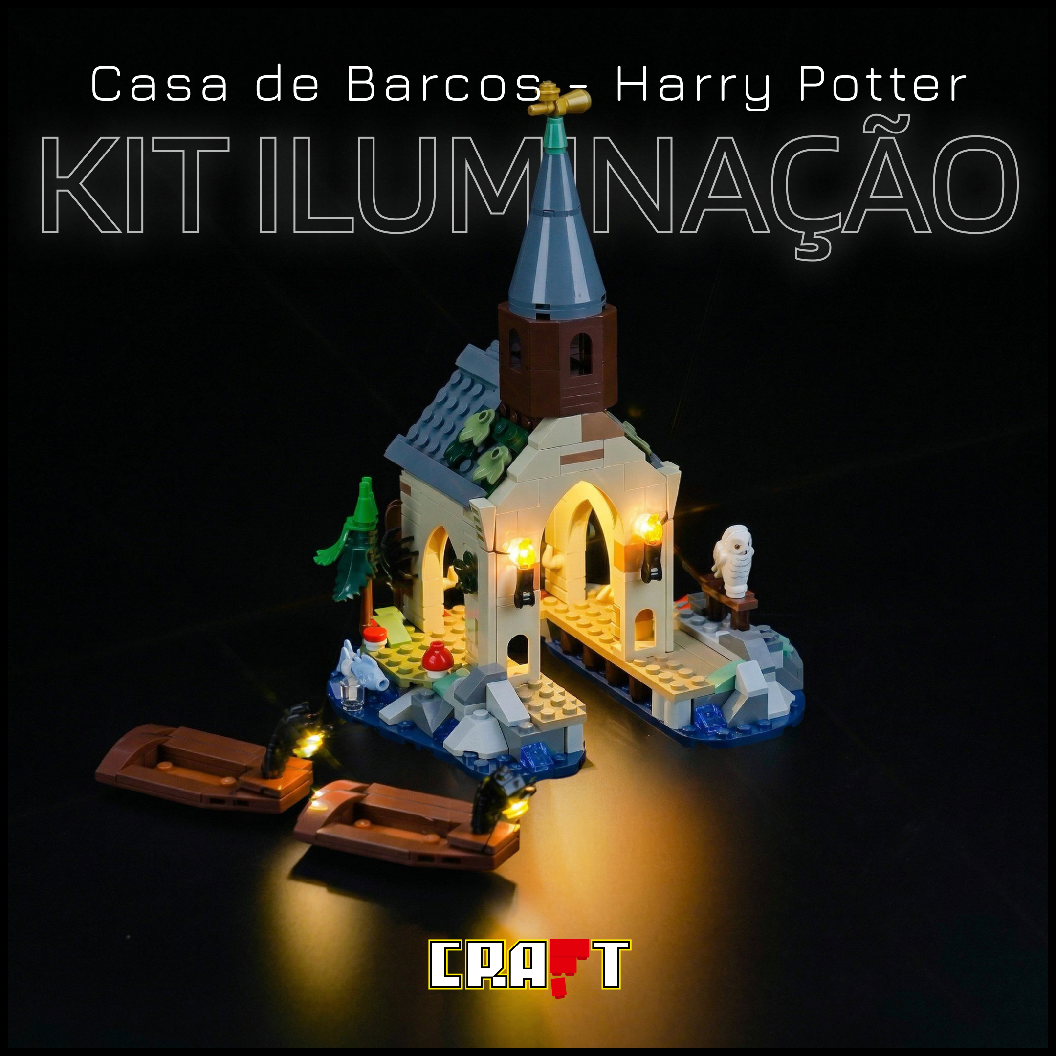 Kit de Ilumina&ccedil;&atilde;o para a Casa de Barco de Hogwarts (350 pe&ccedil;as)