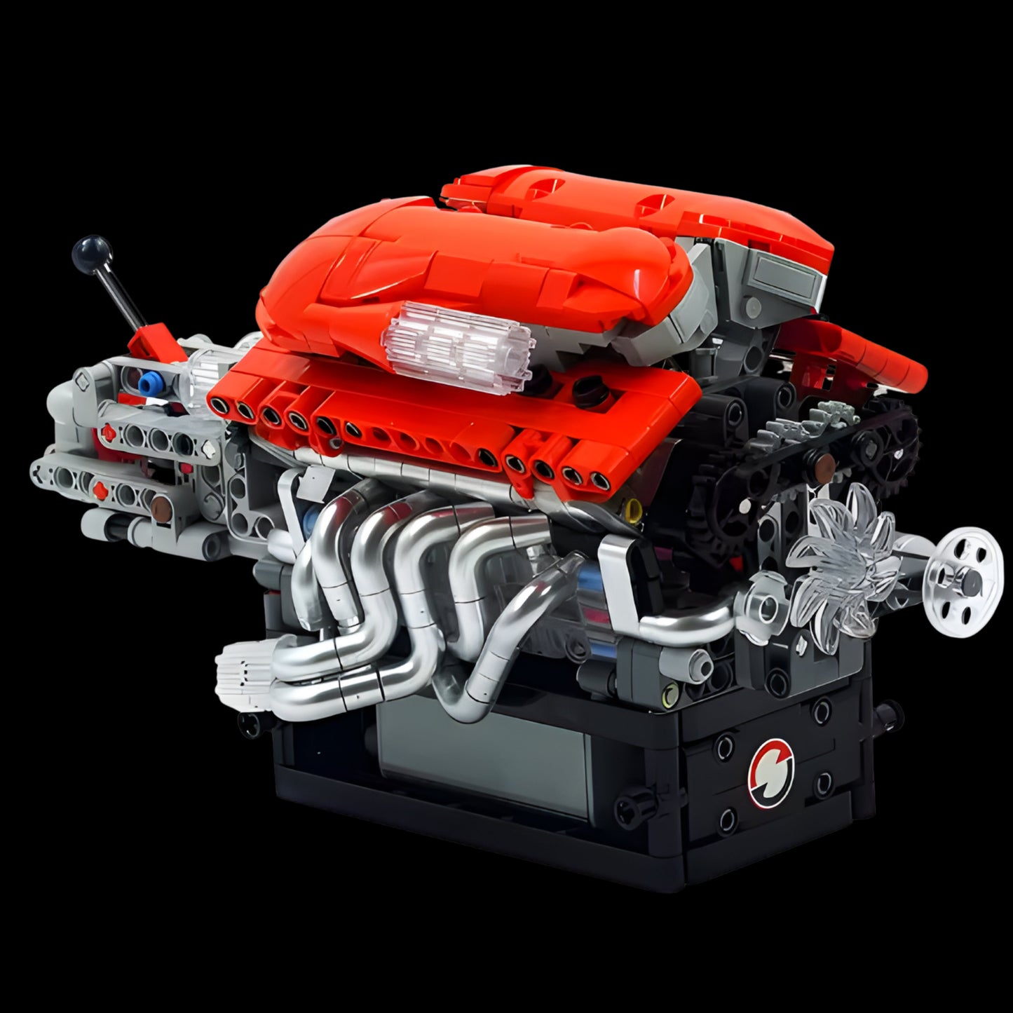Motor V12 Supercar com Transmiss&atilde;o (863 pe&ccedil;as) - Brics Craft