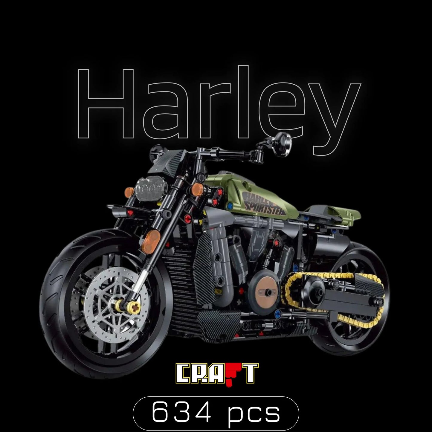 Harley Davidson (634 pe&ccedil;as) - Brics Craft