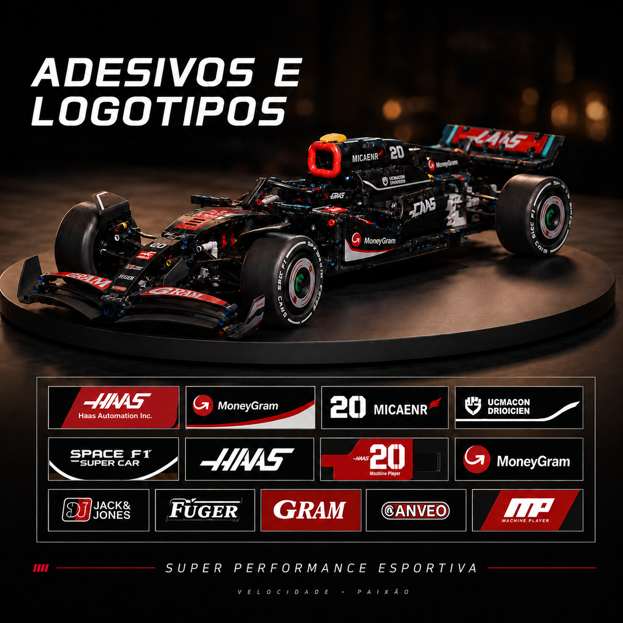 F&oacute;rmula 1 Haas VF-24 (1420 pe&ccedil;as)