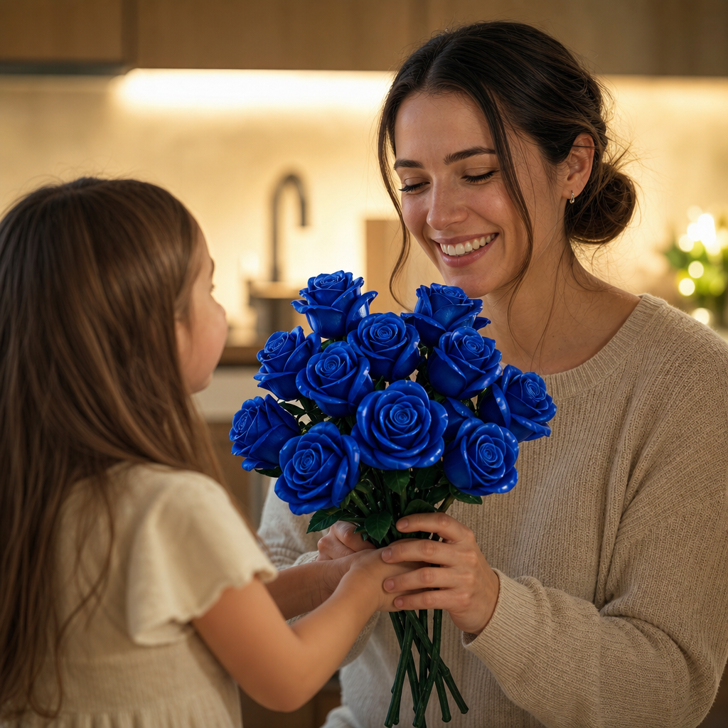 Buqu&ecirc; de Rosas Azuis (608 pe&ccedil;as)