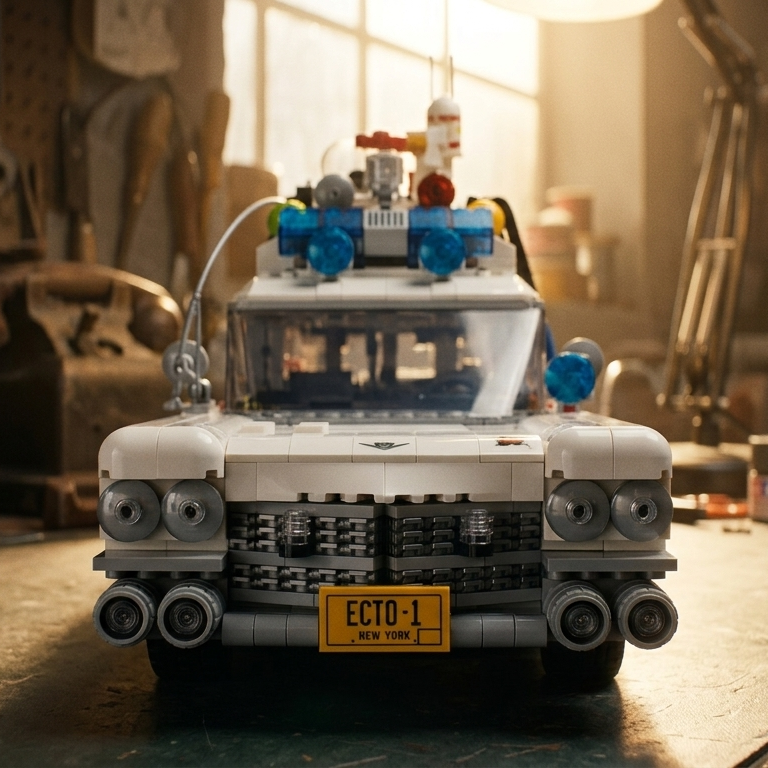 Cadillac ECTO-1 dos Ca&ccedil;a-Fantasmas (2352 pe&ccedil;as)