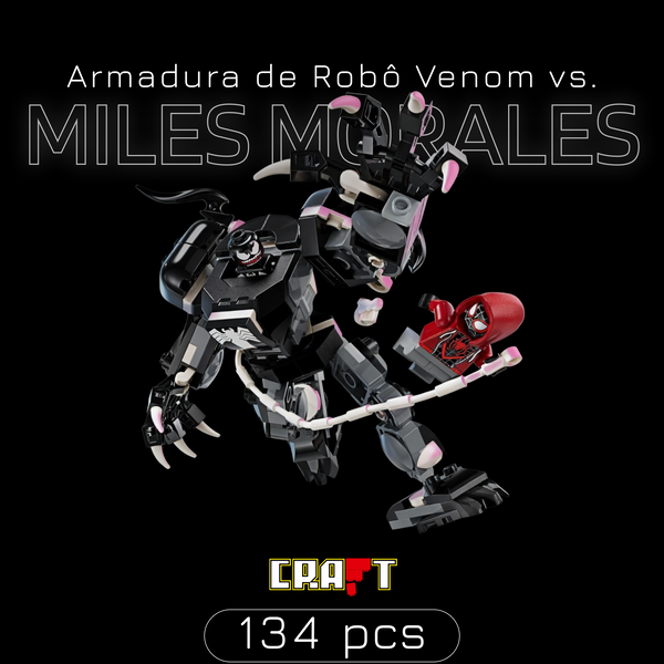 Armadura de Rob&ocirc; Venom vs. Miles Morales (134 pe&ccedil;as)