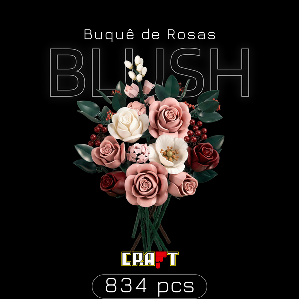 Buqu&ecirc; de Rosas - Blush (834 pe&ccedil;as)