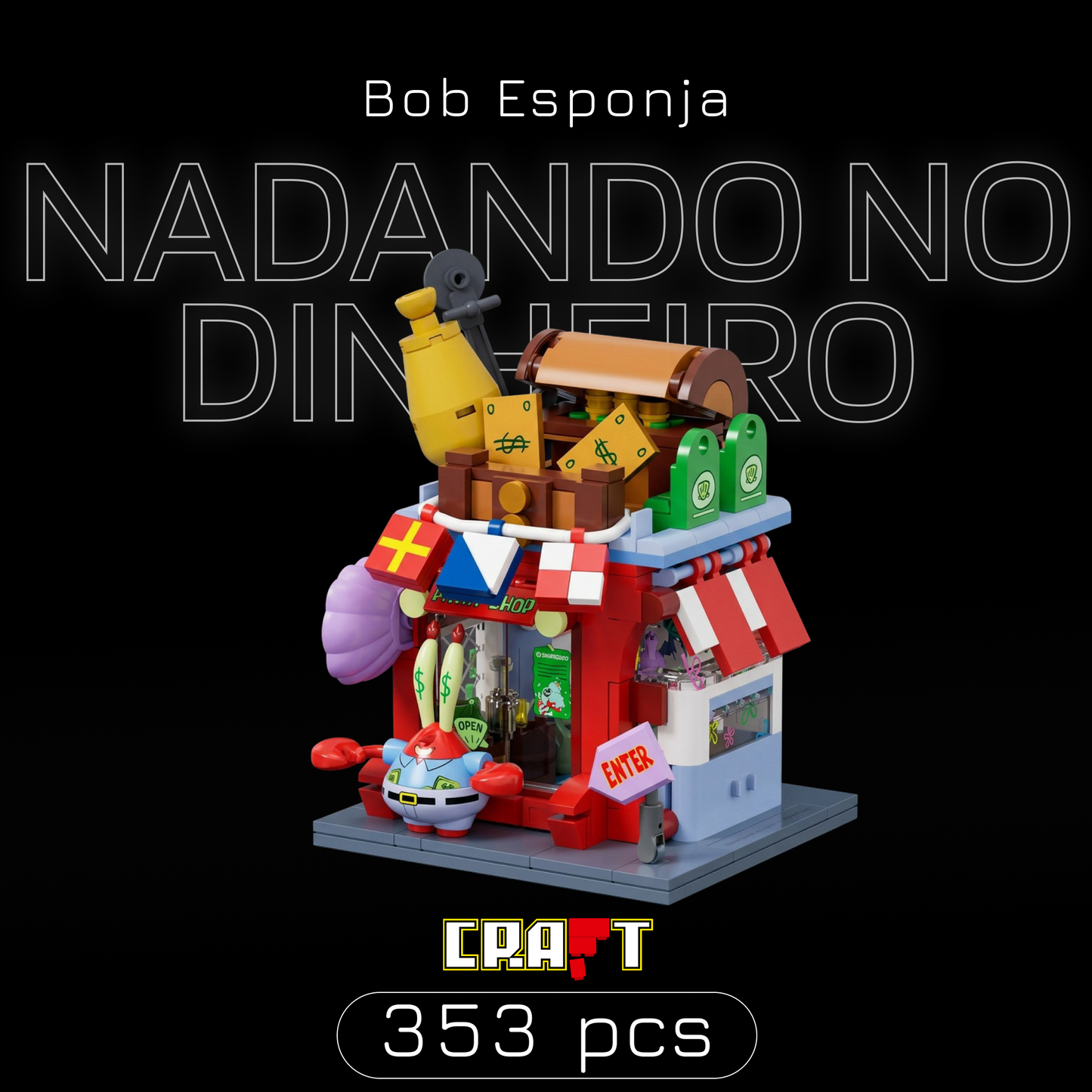 Bob Esponja - Nadando no Dinheiro (353 pe&ccedil;as)