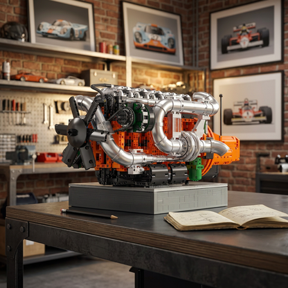 Motor Inline-6 com Transmiss&atilde;o (3236 pe&ccedil;as)
