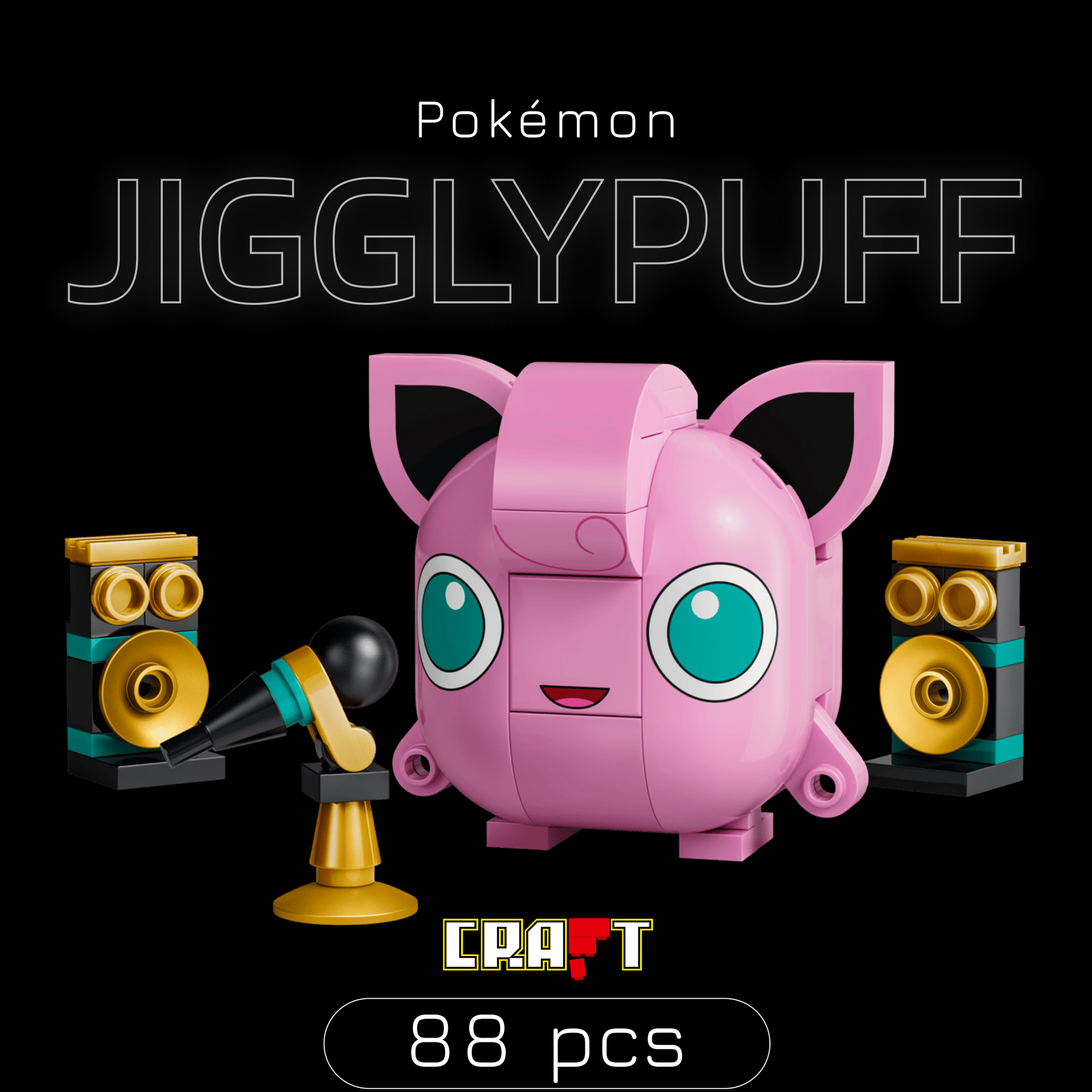 Pok&eacute;mon - Jigglypuff (88 pe&ccedil;as)