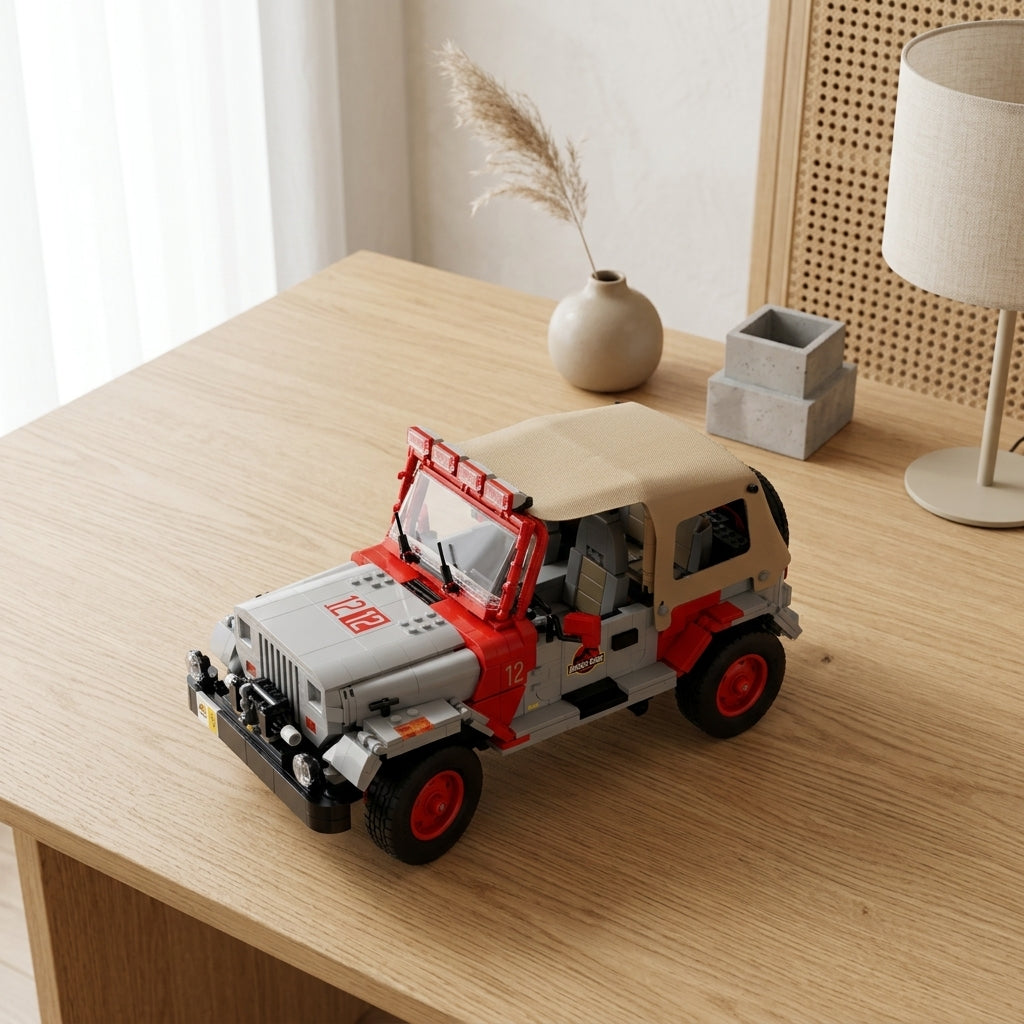 Jeep Wrangler de blocos em decora&ccedil;&atilde;o Japandi