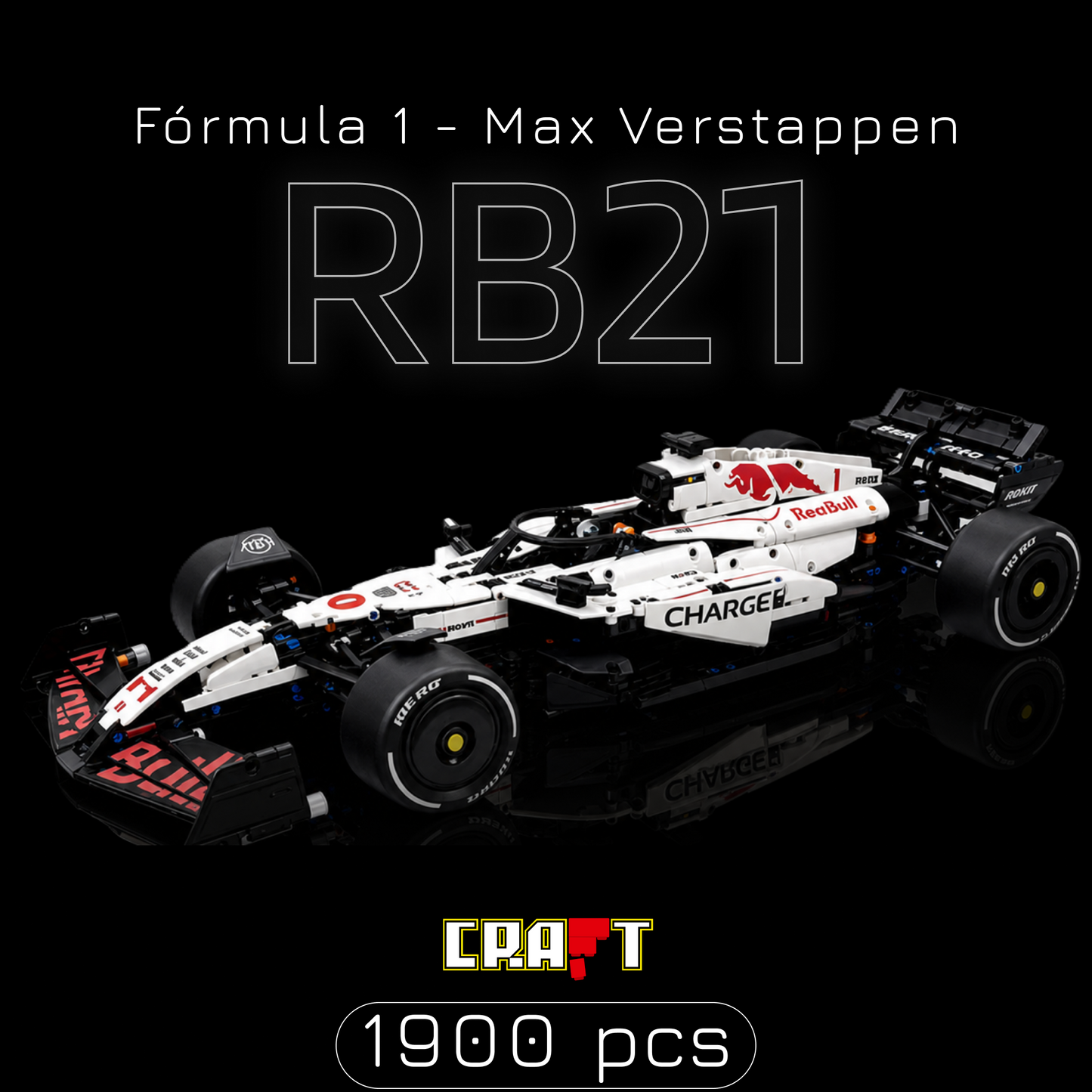 F&oacute;rmula 1 - Max Verstappen RB21 (1900 pe&ccedil;as)