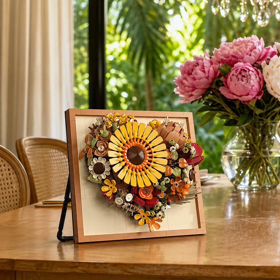 Moldura Floral 3D - Girassol (727 pe&ccedil;as)