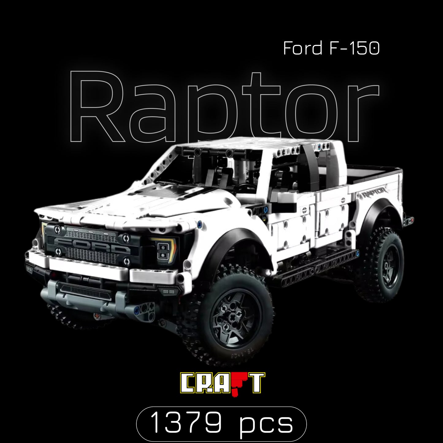 Ford F-150 Raptor Branca (1379 pe&ccedil;as)