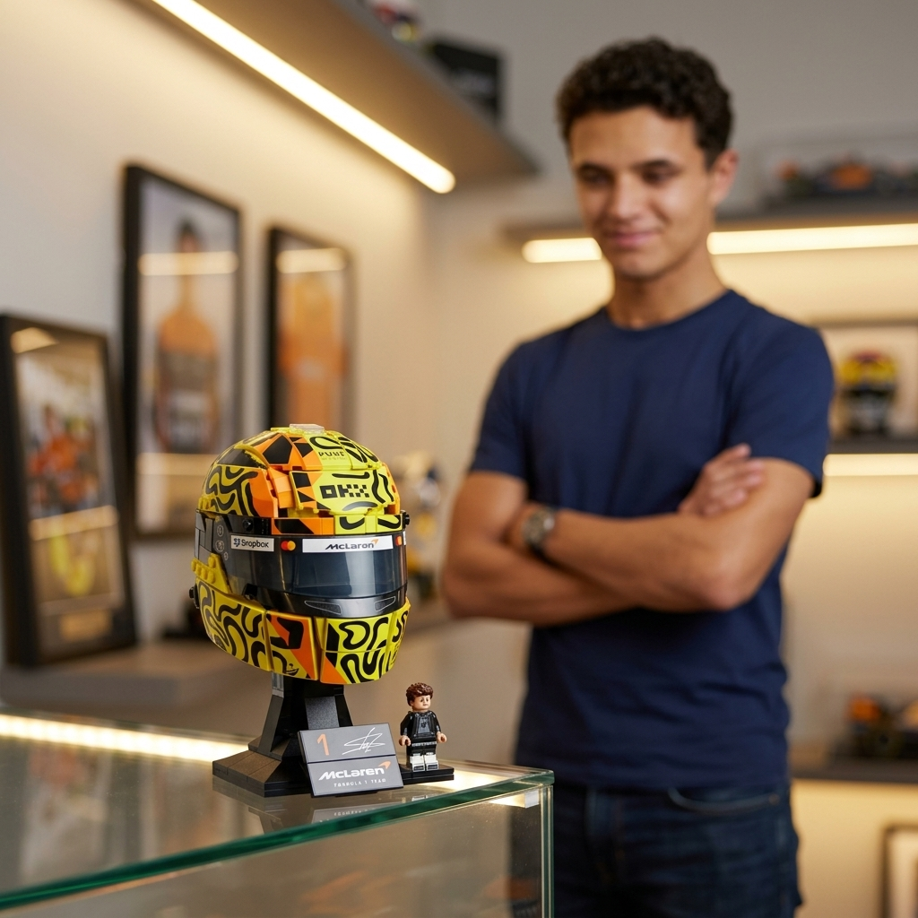 Capacete McLaren Mastercard - Lando Norris no ambiente final 1