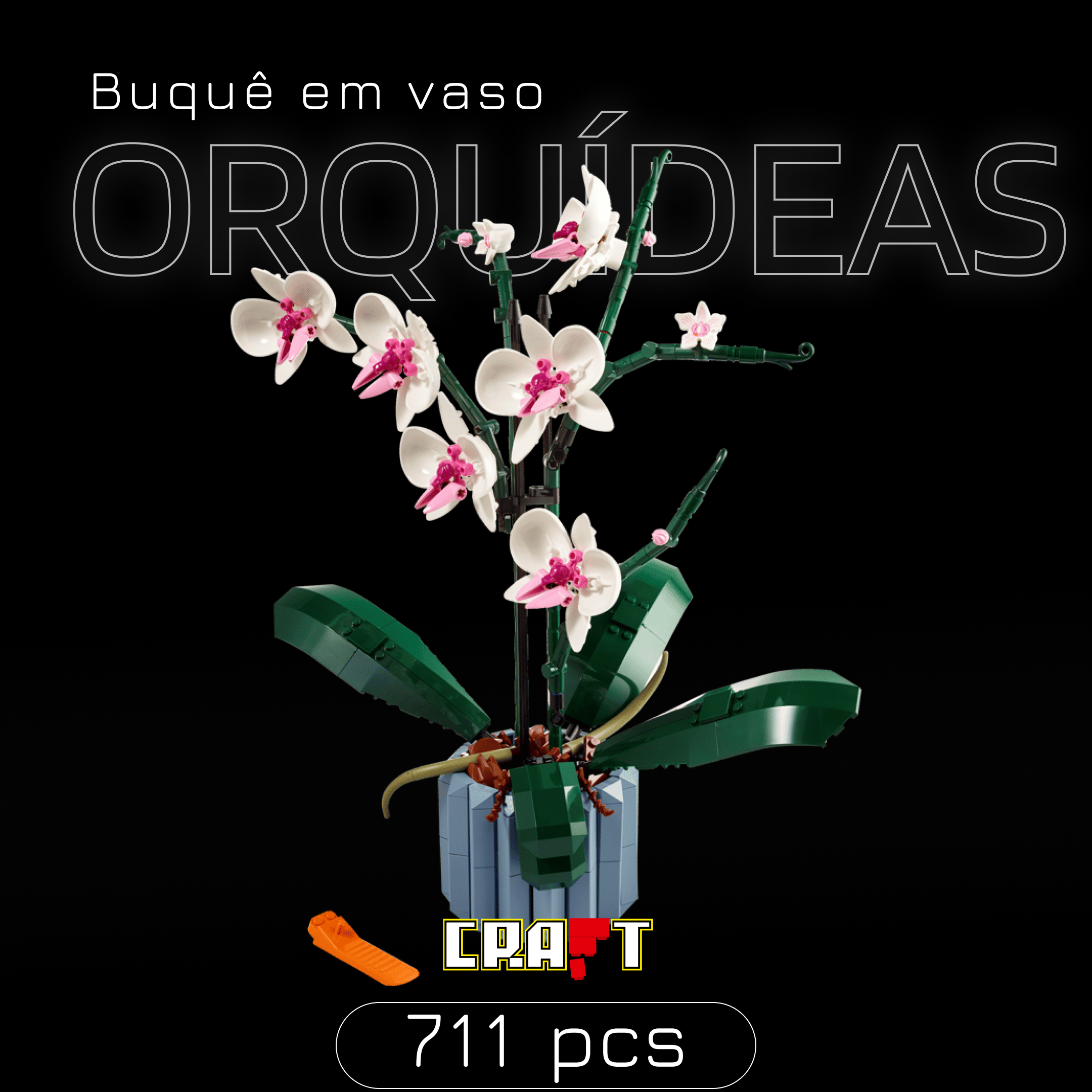 Buqu&ecirc; de Orqu&iacute;deas em Vaso (608 pe&ccedil;as)