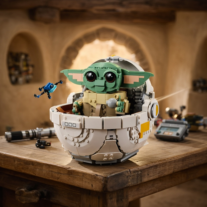Baby Yoda no Carrinho Flutuante (1048 pe&ccedil;as)