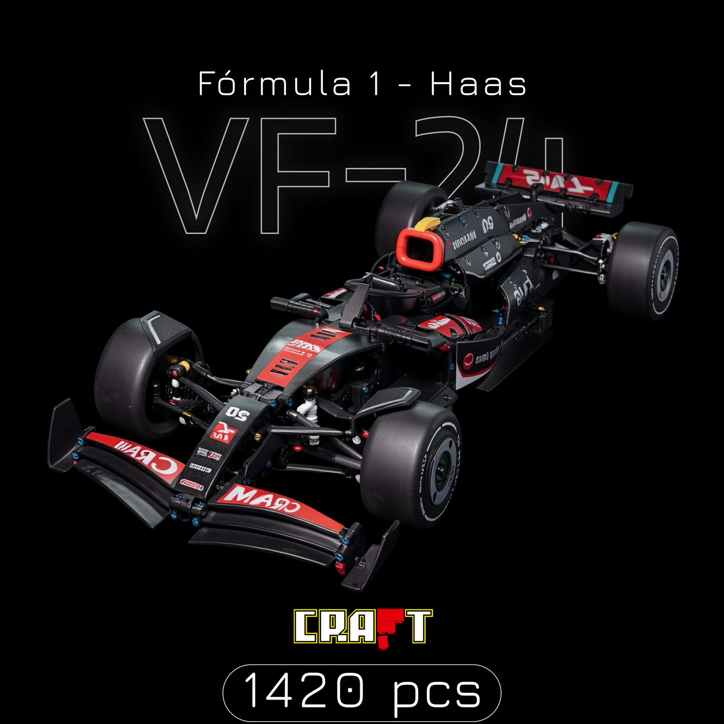 F&oacute;rmula 1 Haas VF-24 (1420 pe&ccedil;as)