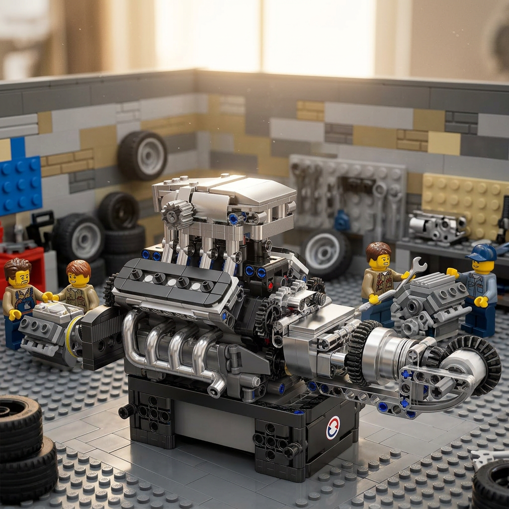 Motor V8 Turbinado (737 pe&ccedil;as)