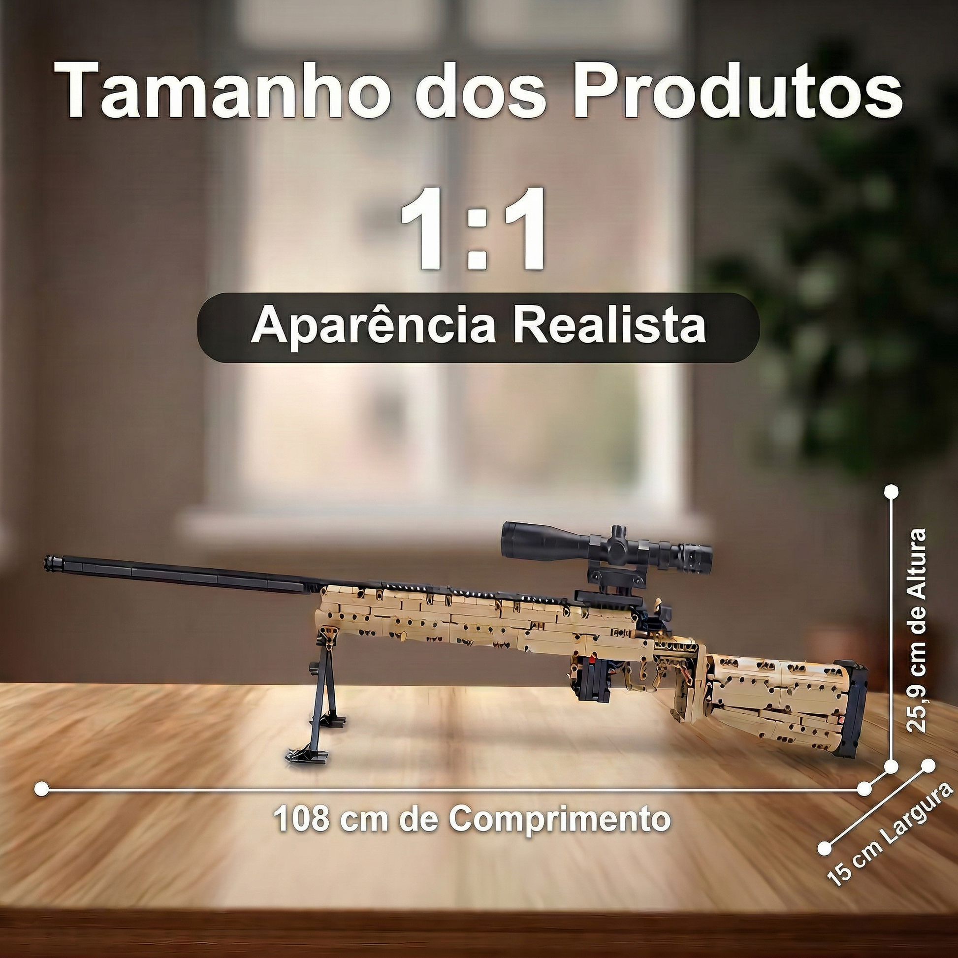 Fuzil de Precis&atilde;o M24 (1086 pe&ccedil;as)