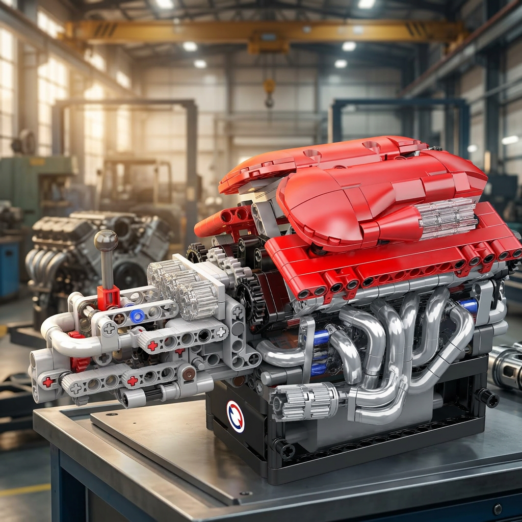 Motor Supercar com Transmiss&atilde;o V12 (863 pe&ccedil;as)