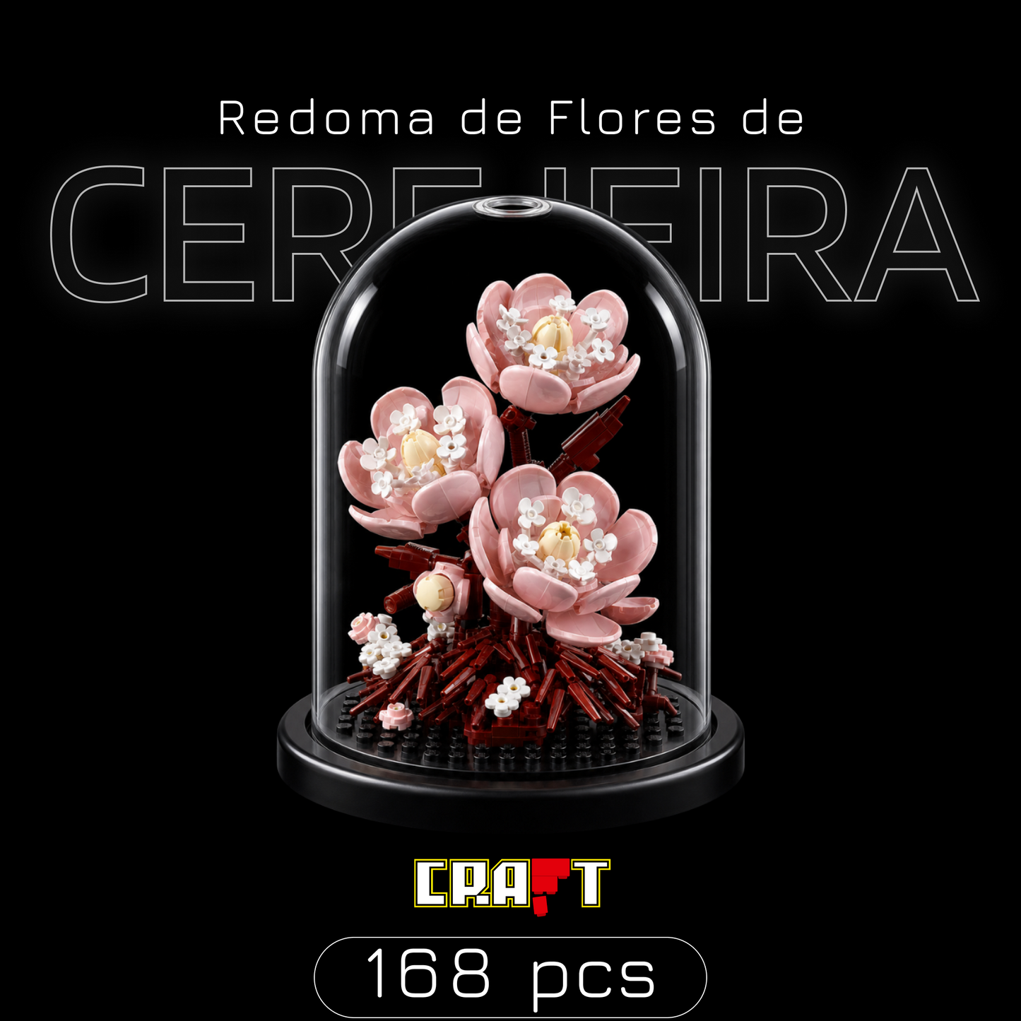 Redoma de Flores de Cerejeira (168 pe&ccedil;as)