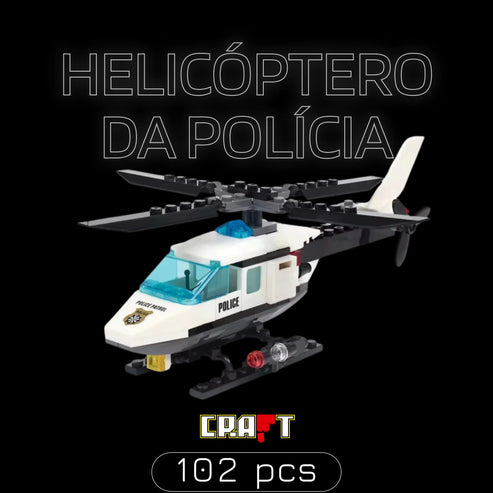 Helic&oacute;ptero da Pol&iacute;cia (102 p&ccedil;s) - Brics Craft