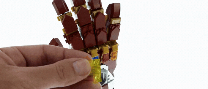 Detalhes articulados da Manopla de Nanotecnologia