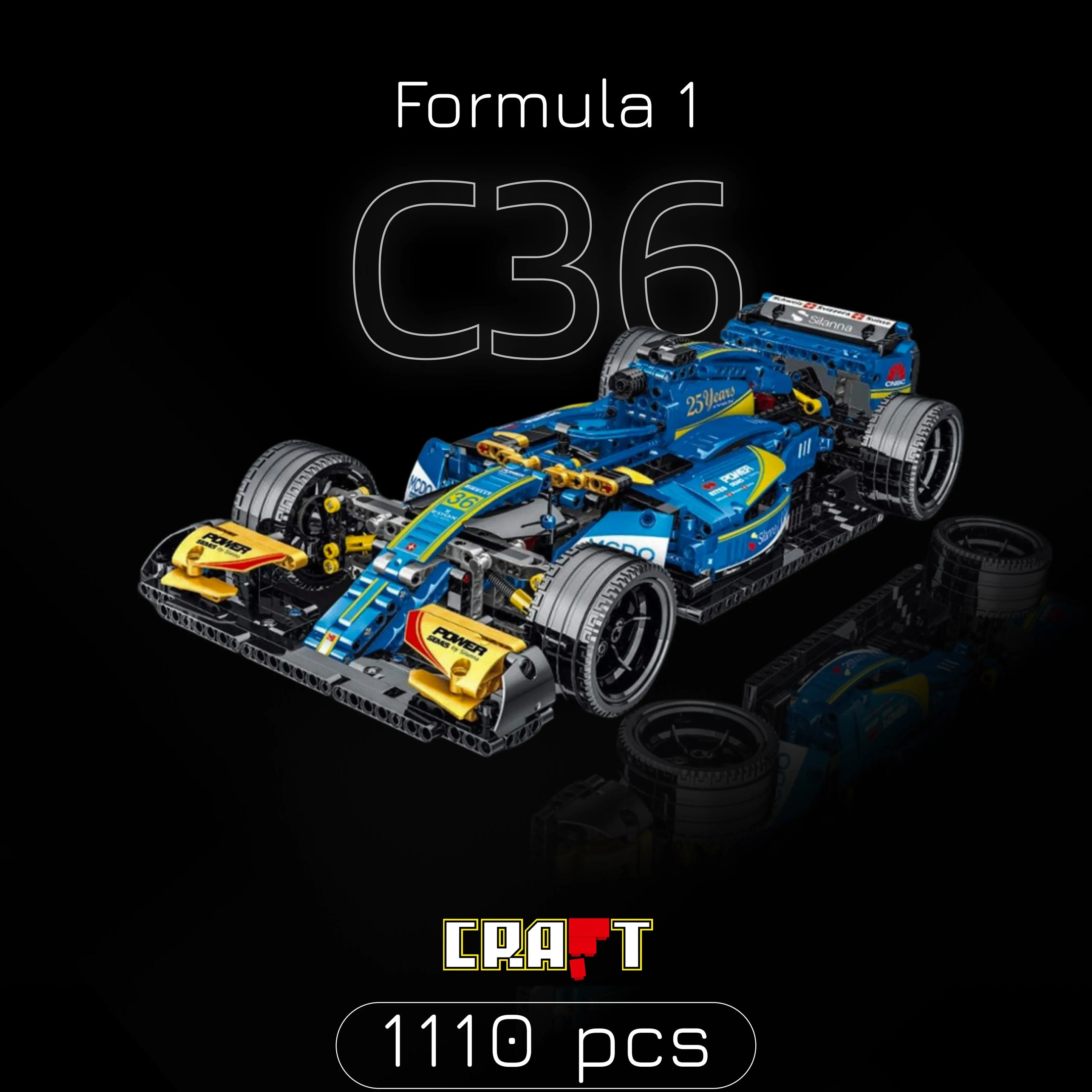 F&oacute;rmula 1 - Sauber C36 Azul (1110 pcs) - Brics Craft