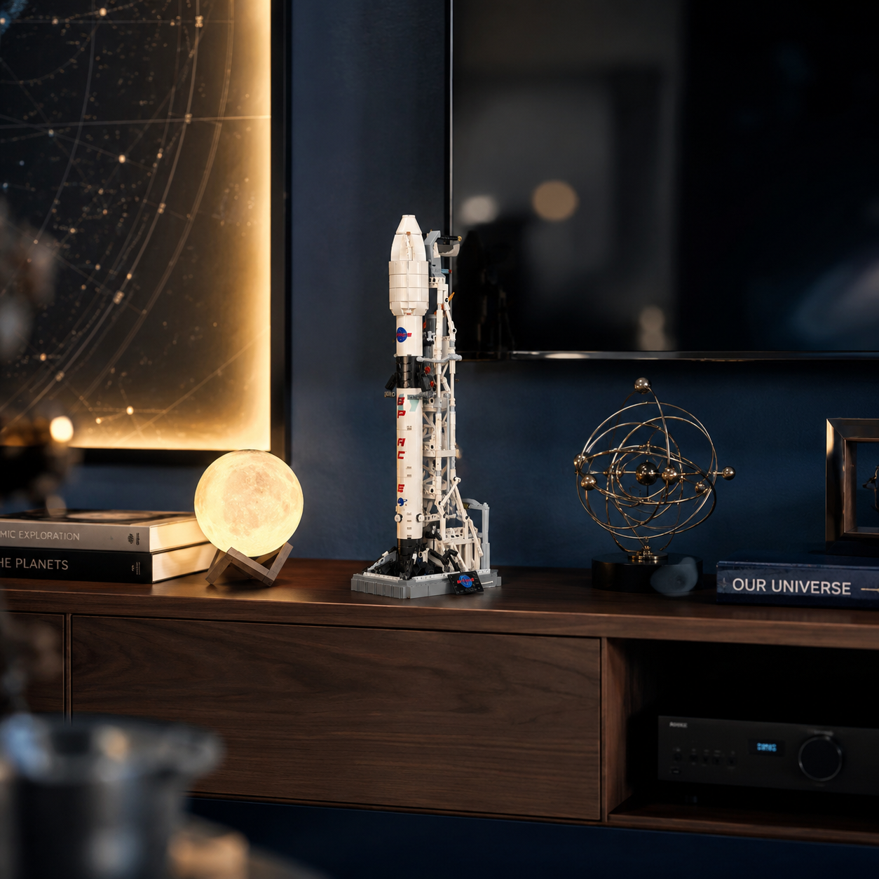 Foguete Espacial SpaceX Falcon 9 (869 pe&ccedil;as)