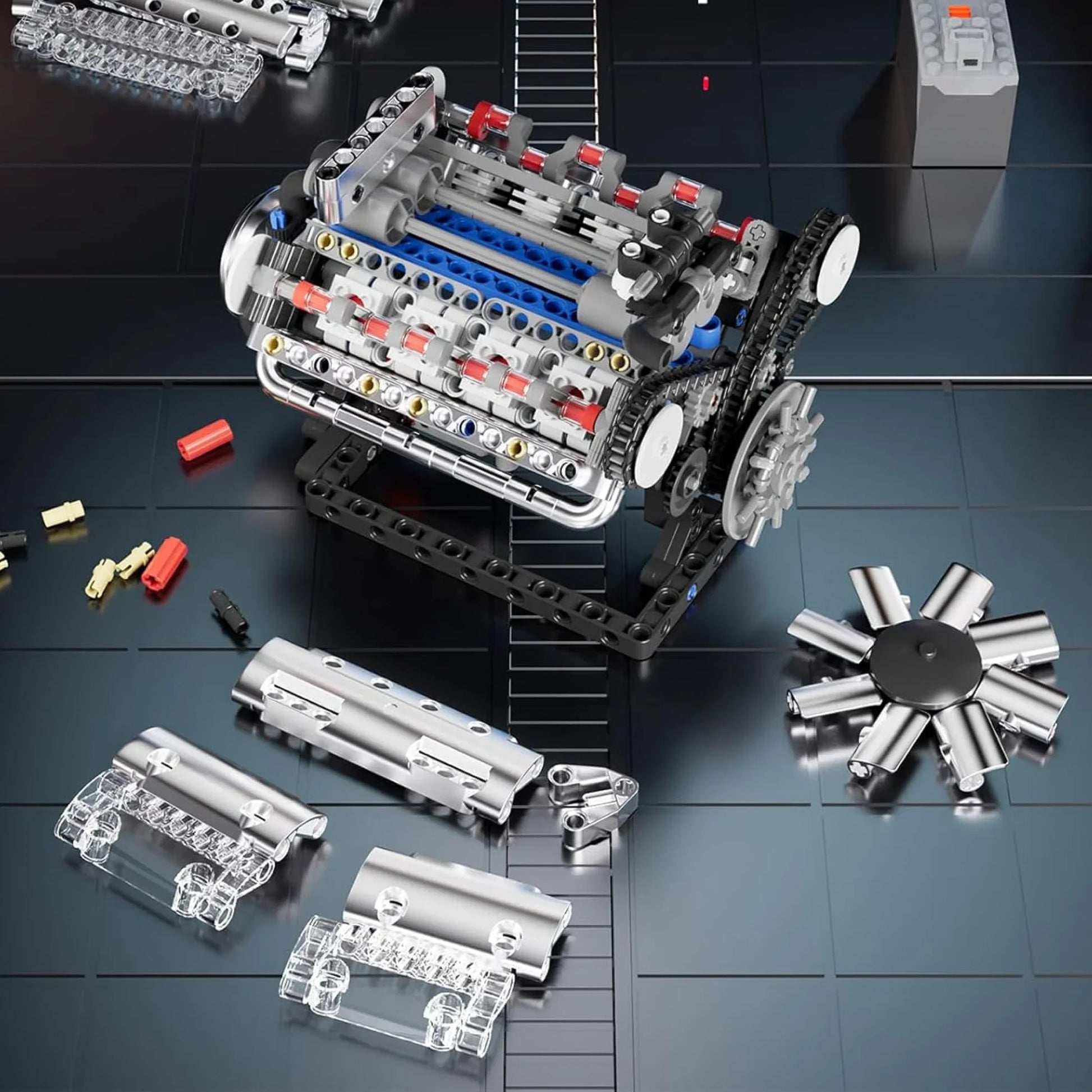 Motor V8 (535 pe&ccedil;as)