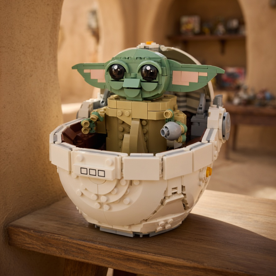 Baby Yoda no Carrinho Flutuante (1048 pe&ccedil;as)