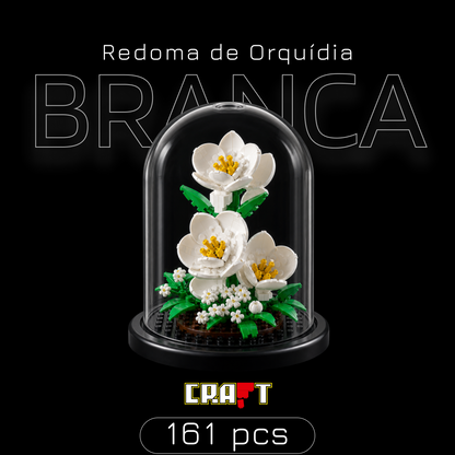 Redoma de Orqu&iacute;dea Branca (161 pe&ccedil;as)