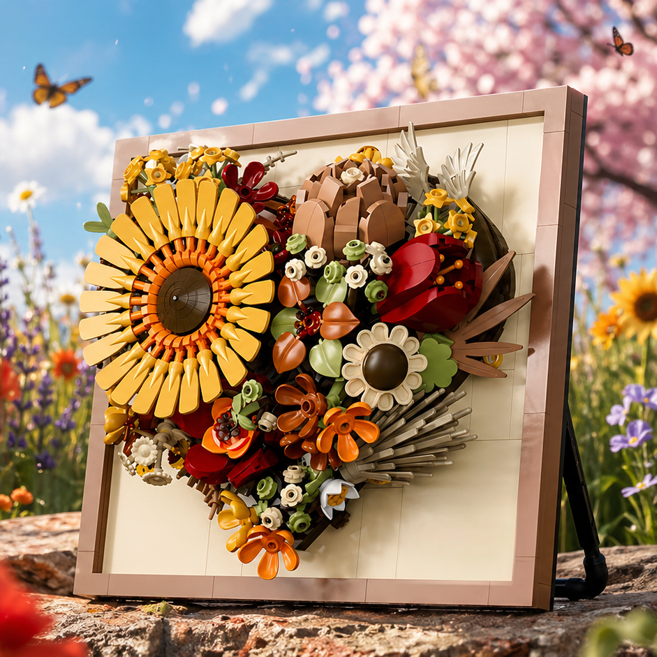 Moldura Floral 3D - Girassol (727 pe&ccedil;as)
