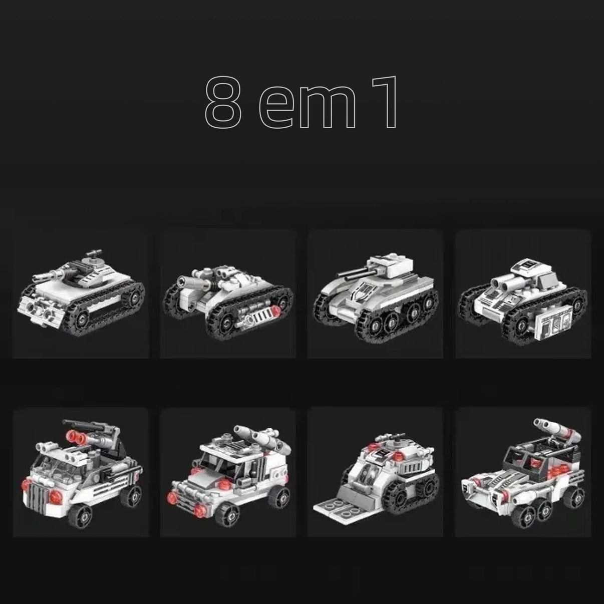 Tanque de Guerra (8 em 1) - Brics Craft