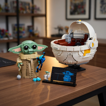 Baby Yoda no Carrinho Flutuante (1048 pe&ccedil;as)