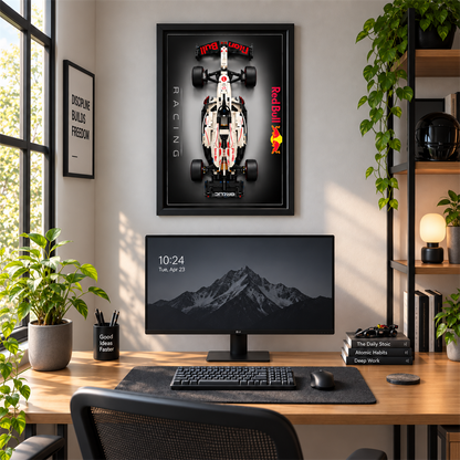 Quadro para F&oacute;rmula 1 - Max Verstappen RB21 degrad&ecirc;