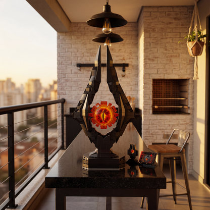 O Senhor dos An&eacute;is - Olho de Sauron com Ilumina&ccedil;&atilde;o (925 pe&ccedil;as)