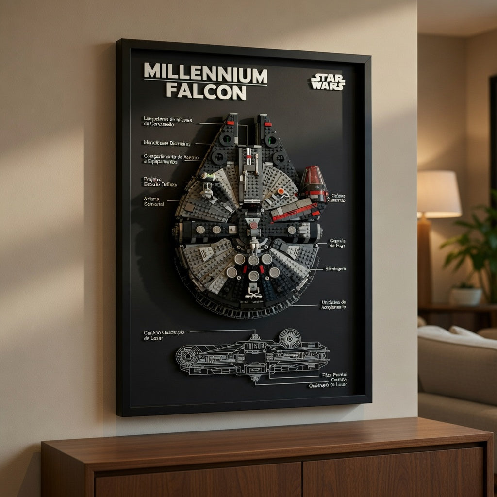 Quadro de Acr&iacute;lico para Millennium Falcon (1381 pe&ccedil;as)
