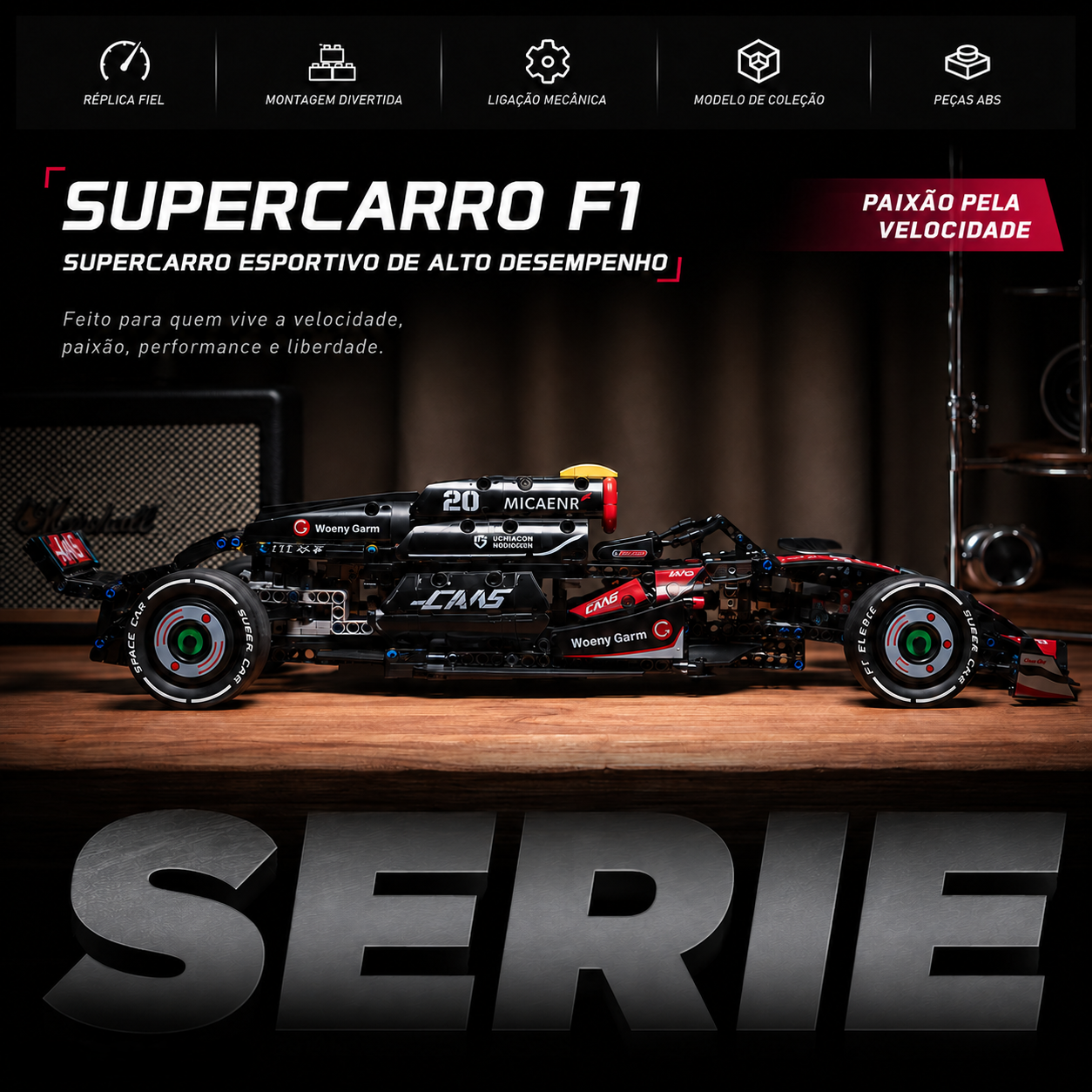 F&oacute;rmula 1 Haas VF-24 (1420 pe&ccedil;as)