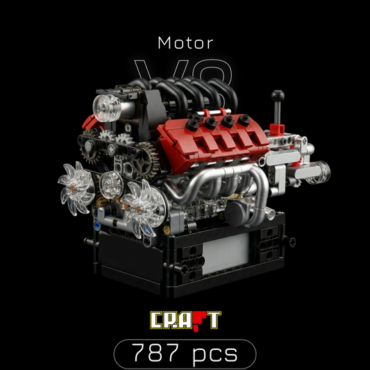 Motor com Transmiss&atilde;o V8 (787 pe&ccedil;as)
