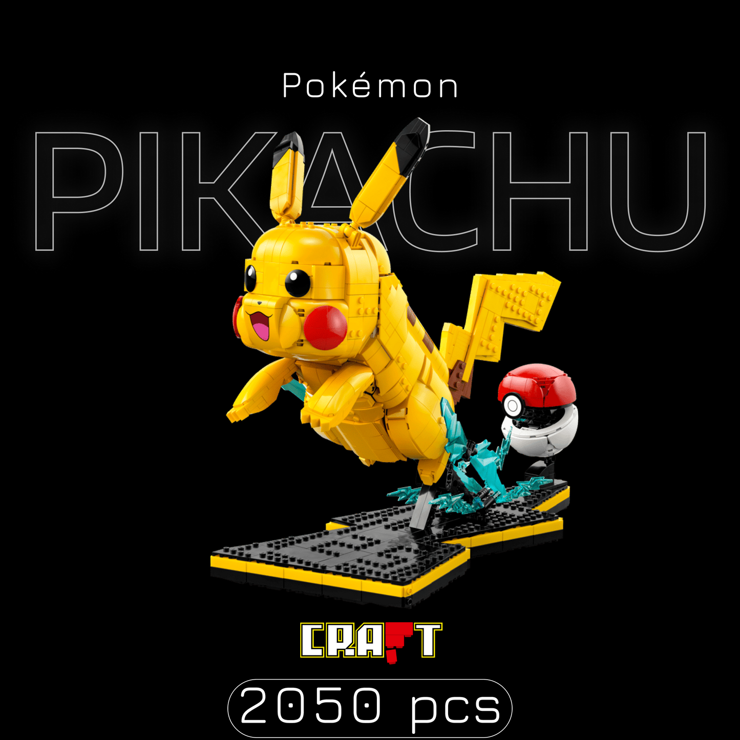 Pok&eacute;mon - Pikachu e Pokebola (2050 pe&ccedil;as)