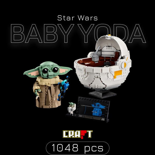 Baby Yoda no Carrinho Flutuante (1048 pe&ccedil;as)