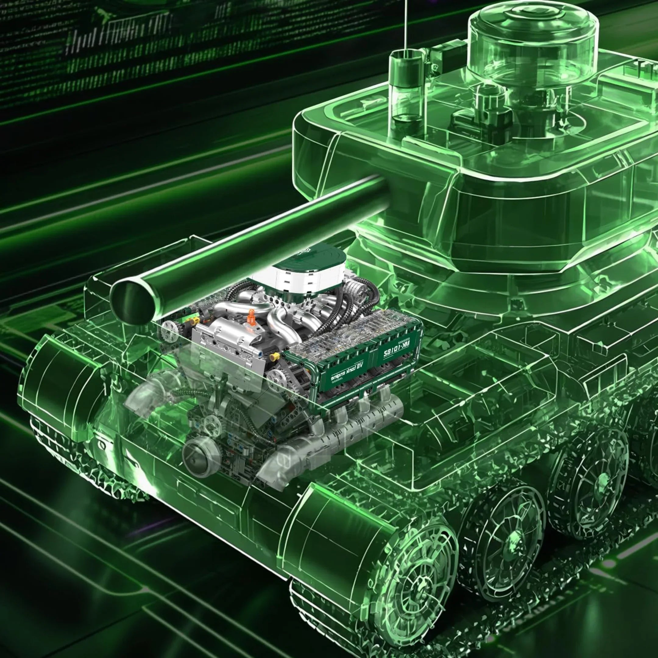 Motor V8 (2250 pe&ccedil;as)
