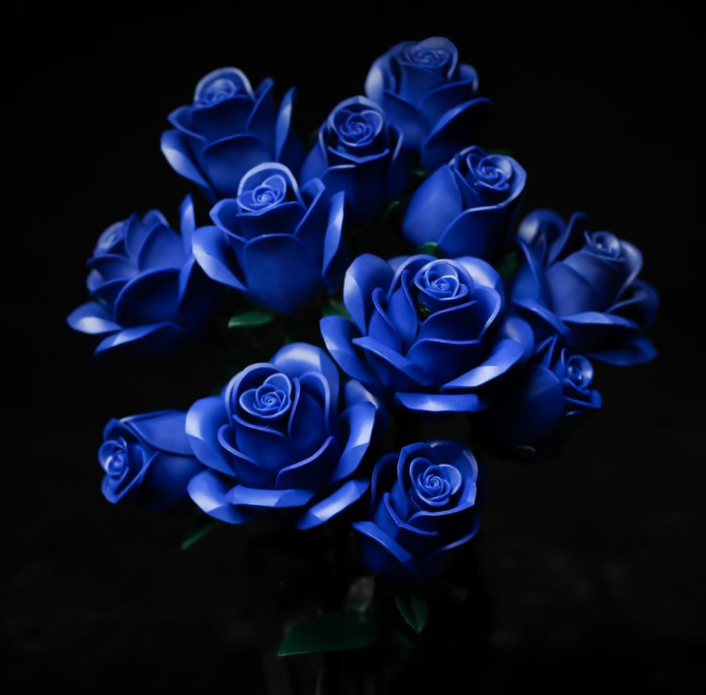 Buqu&ecirc; de Rosas Azuis (608 pe&ccedil;as)