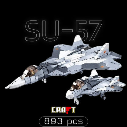 Ca&ccedil;a SU-57 - 2 em 1 (893 pe&ccedil;as) - Brics Craft