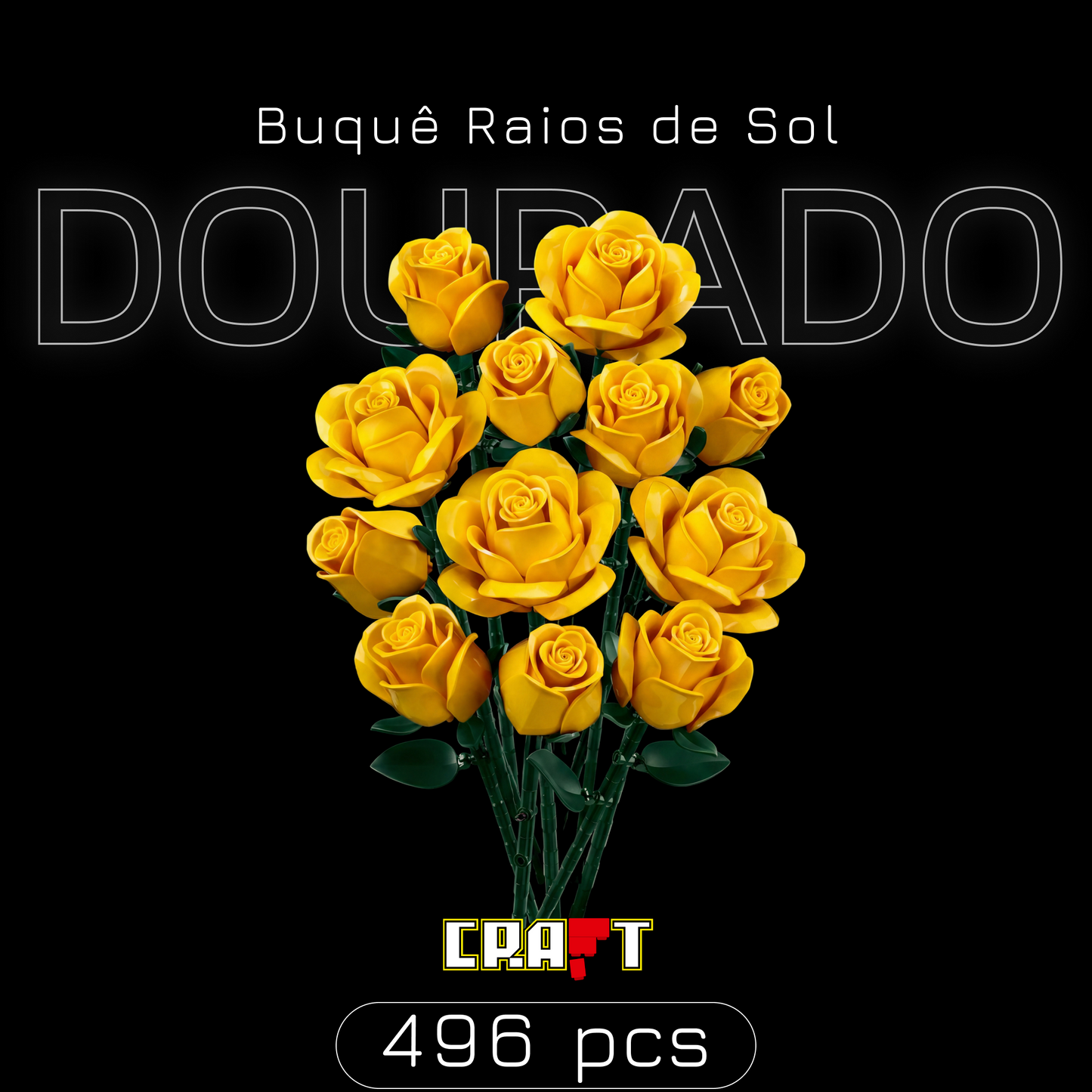Buqu&ecirc; Raios de Sol Dourado (496 pe&ccedil;as)