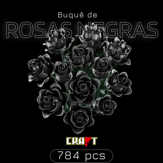 Buqu&ecirc; de Rosas Negras (784 pe&ccedil;as)