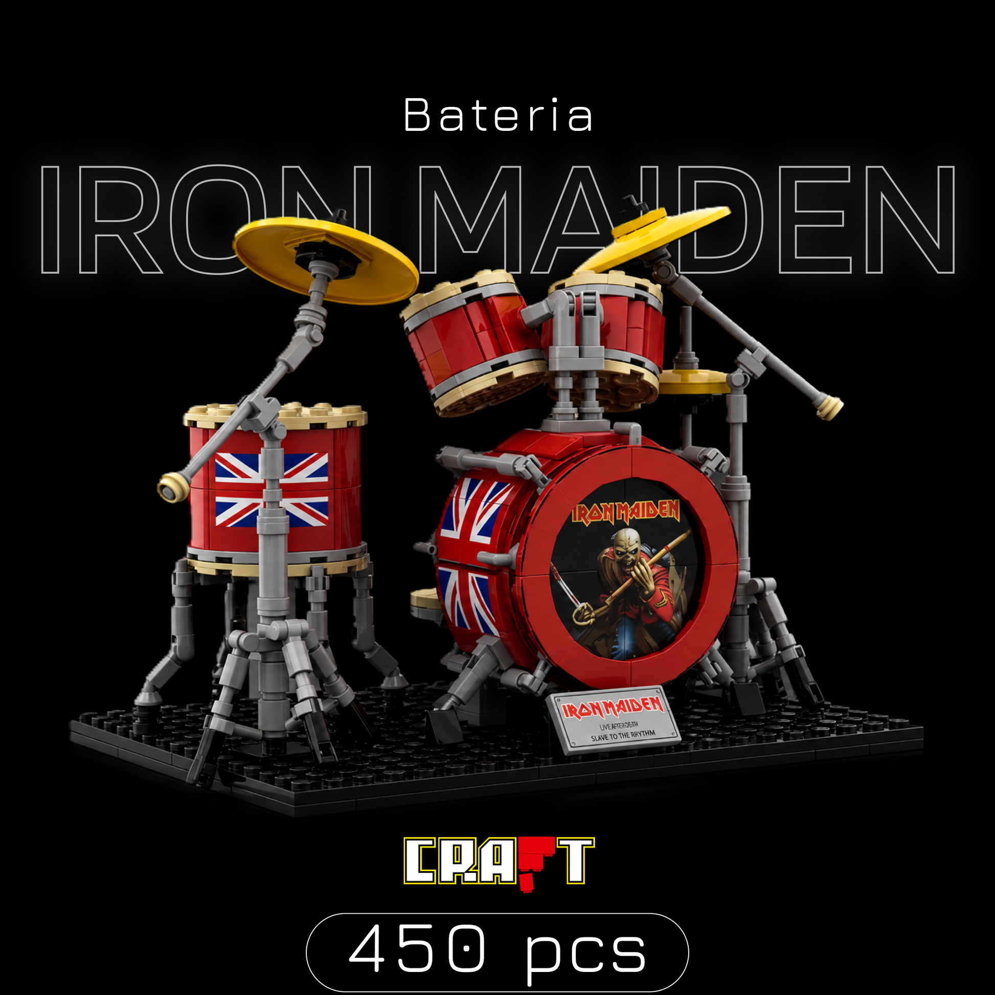 Bateria Iron Maiden (450 pe&ccedil;as)