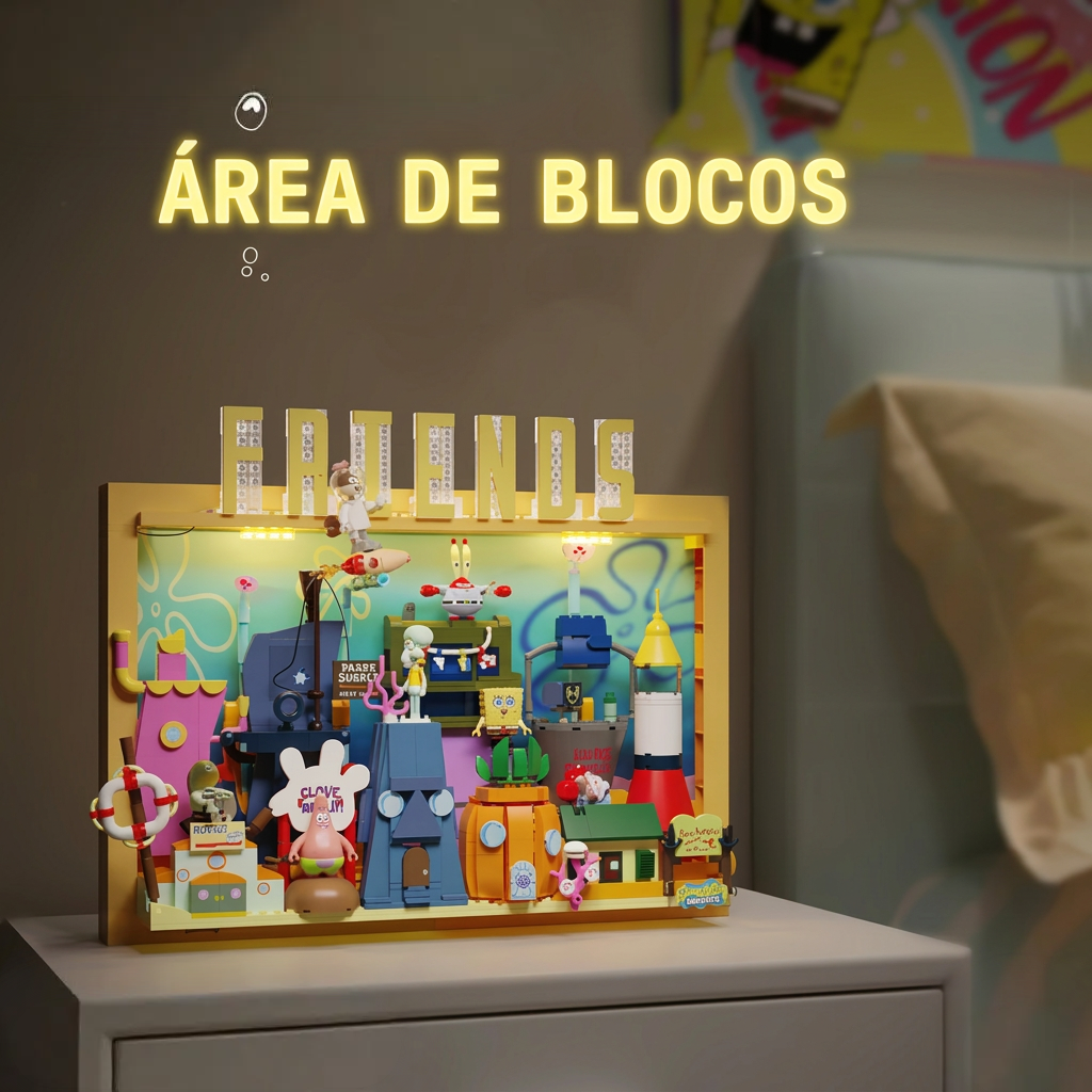 Bob Esponja - Quadro 3D Fenda do Biquini (1126 pe&ccedil;as)