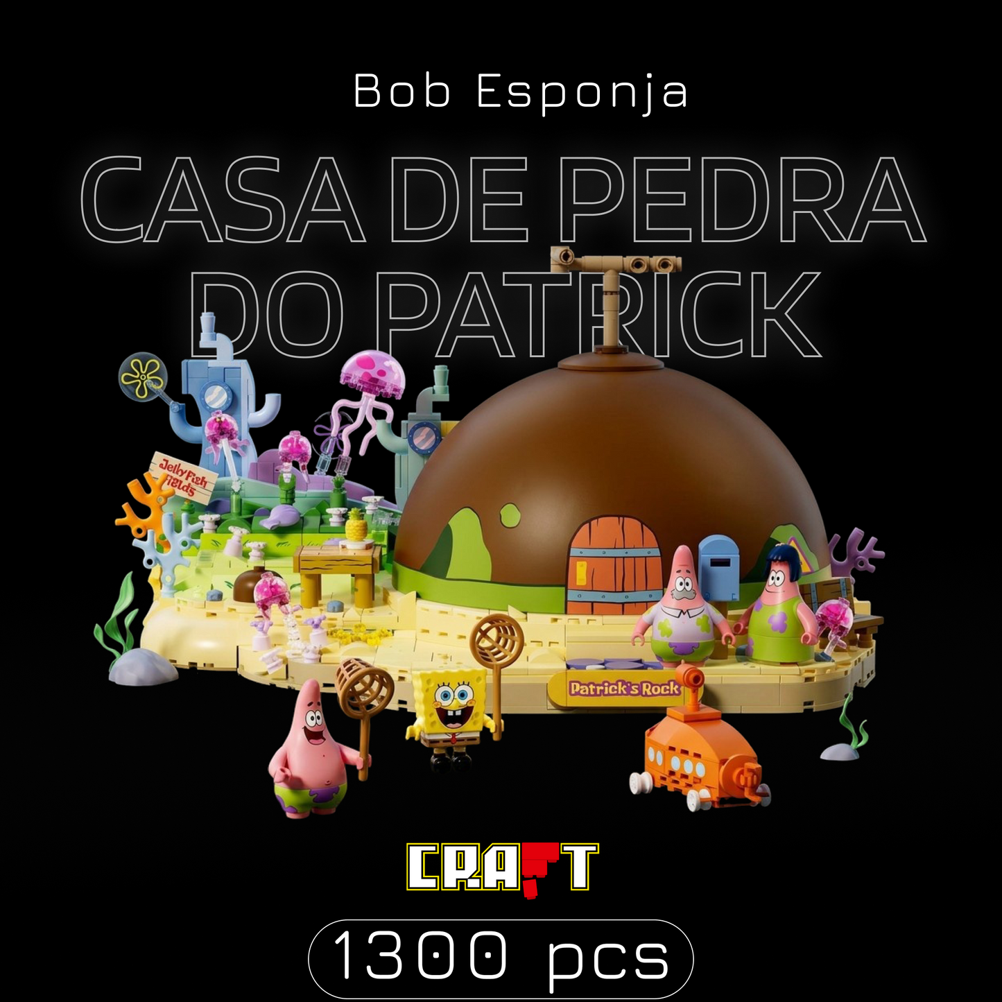 Bob Esponja - Casa de Pedra do Patrick Estrela (1300 pe&ccedil;as)