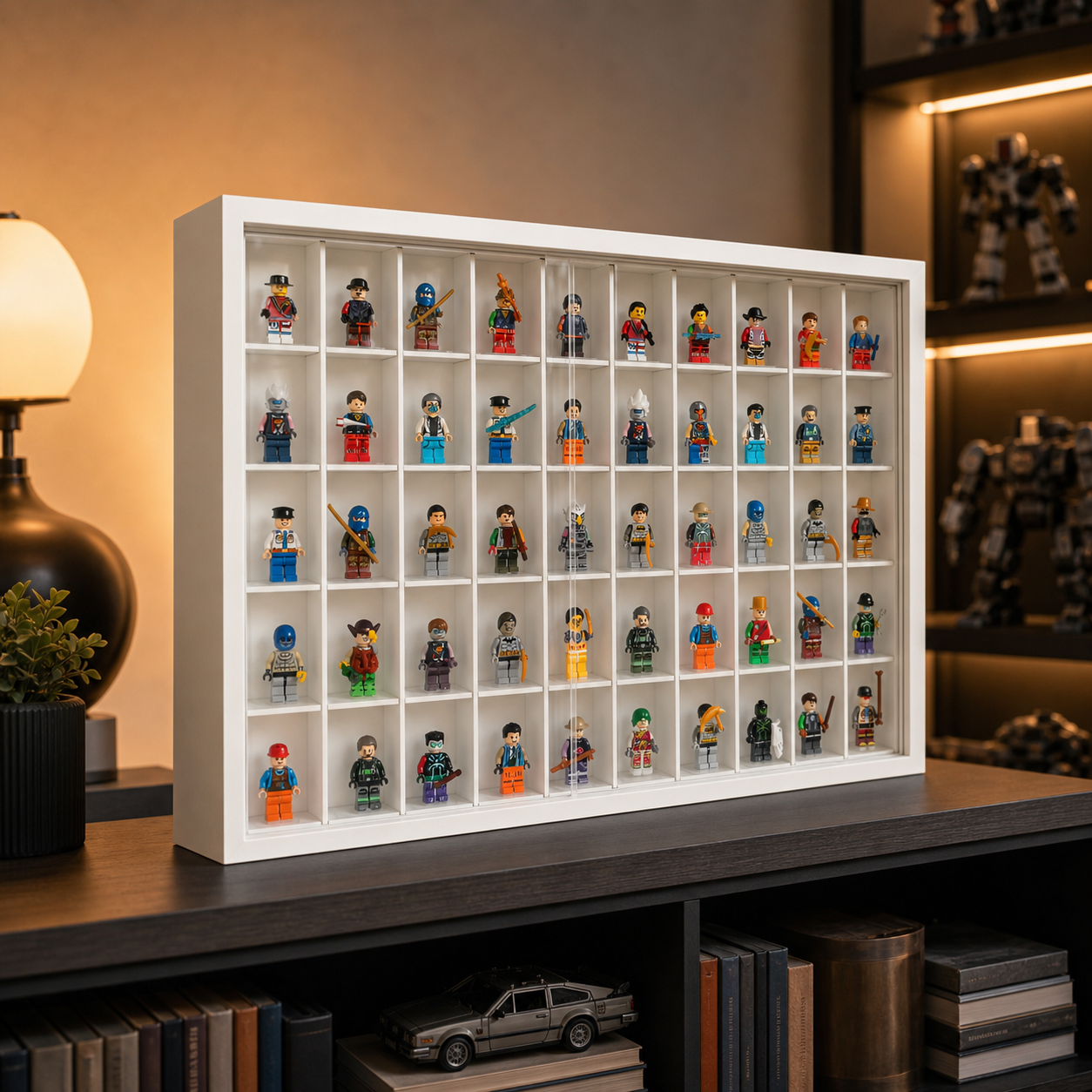 Expositor de Acr&iacute;lico - 50 Minifiguras